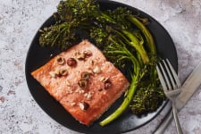 baked sockeye salmon with broccolini