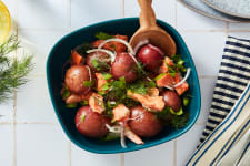 potato salad with salmon