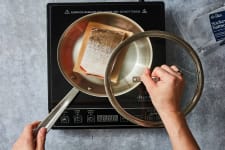 pan searing salmon from frozen