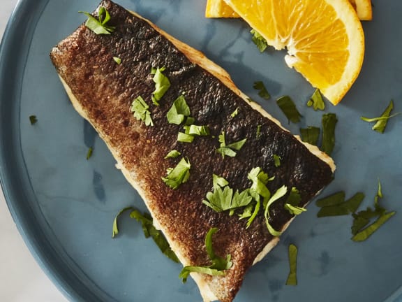 baked sablefish fillet (black cod) on plate