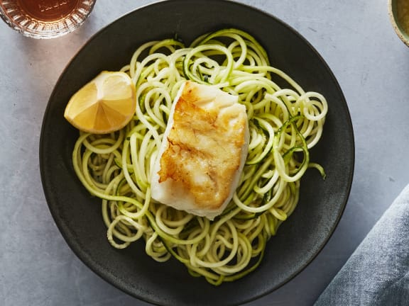 cod zoodles butter sauce