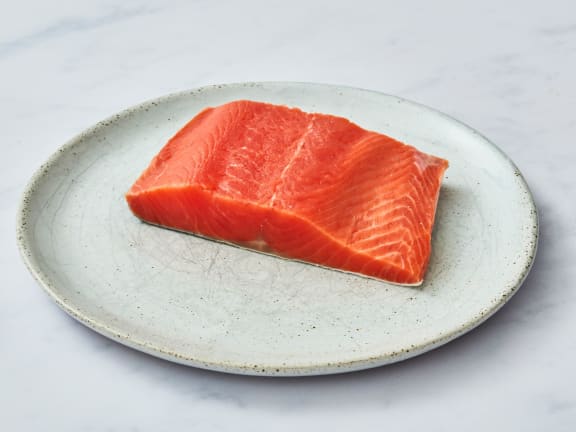 A fillet of wild sockeye salmon