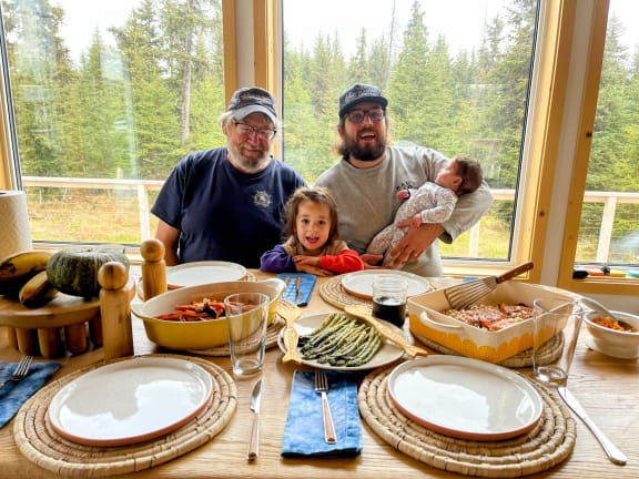 kallenberg men at kitchen table