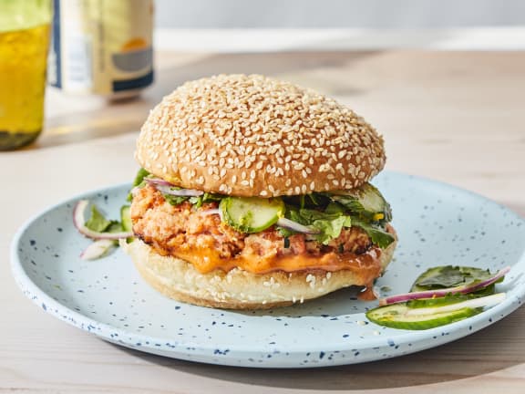 ginger-lemongrass thai salmon burger