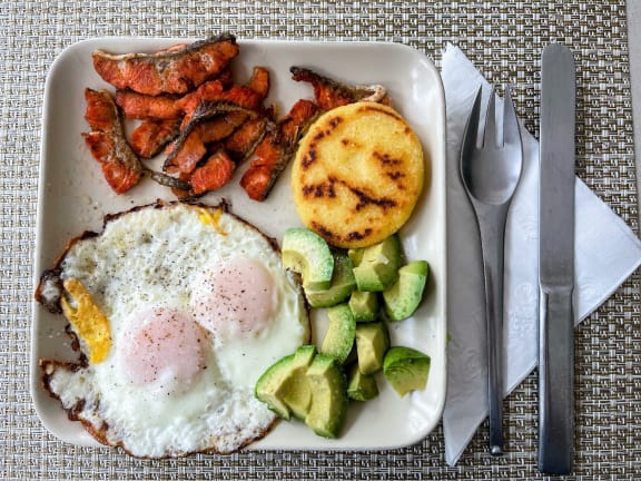 sockeye salmon strips breakfast