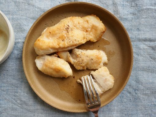 Pacific Halibut Cheeks with Savory Pan Sauce