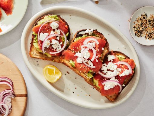 5-Minute Smoked Salmon Toast with Avocado & Feta