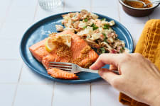 flaky fillet of salmon