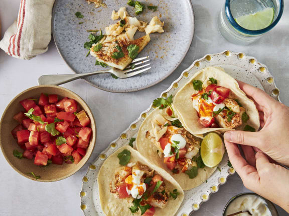 broiled pacific cod tacos