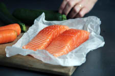 raw salmon fillets