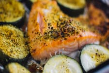 wild caught salmon baked with seasoning