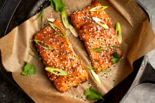 miso maple glazed salmon