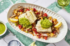 baked sablefish with white beans