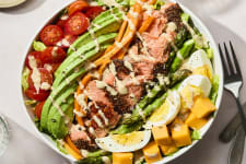 hot smoked sockeye cobb salad