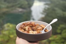 seared scallops with apple cider glaze