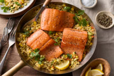 skillet salmon with orzo