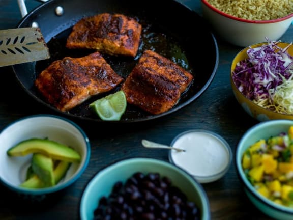 salmon taco bowl ingredients