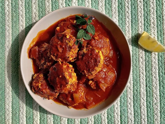 Ground Sockeye Salmon Meatballs, Persian-Style