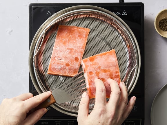 how to steam salmon from frozen