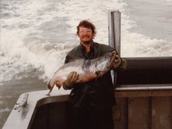 walt with big wild salmon