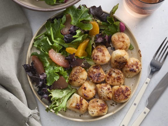 miso broiled scallops