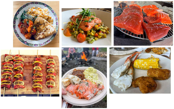 Summer salmon dishes