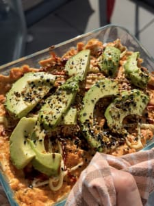 salmon sushi bake