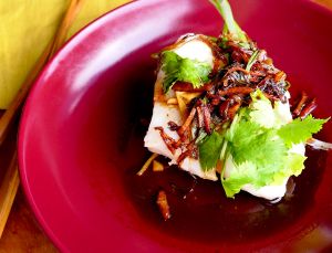 Crystal's Cantonese Steamed Cod with Ginger and Scallions-image