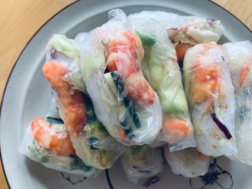 Vietnamese Summer Rolls with Spot Prawns