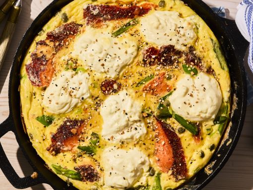 Hot Smoked Sockeye Salmon Frittata