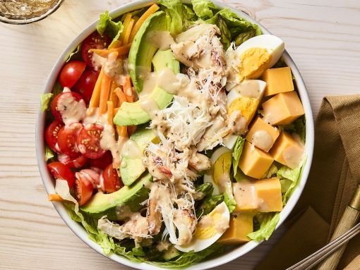 Alaskan Crab Cobb Salad With Seasonal Veggies