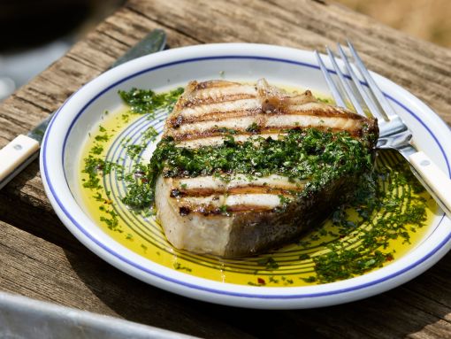Grilled Pacific Halibut with Chimichurri