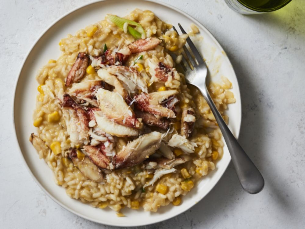 Creamy Dungeness Crab Risotto with Corn and Scallions Wild Alaskan