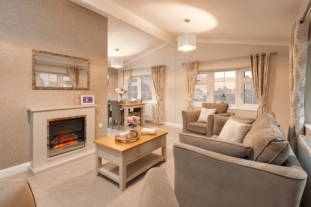 The Hazlewood Willerby Bespoke park home living room