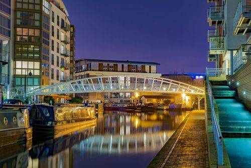 West Midlands Birmingham canal bridge inner city 