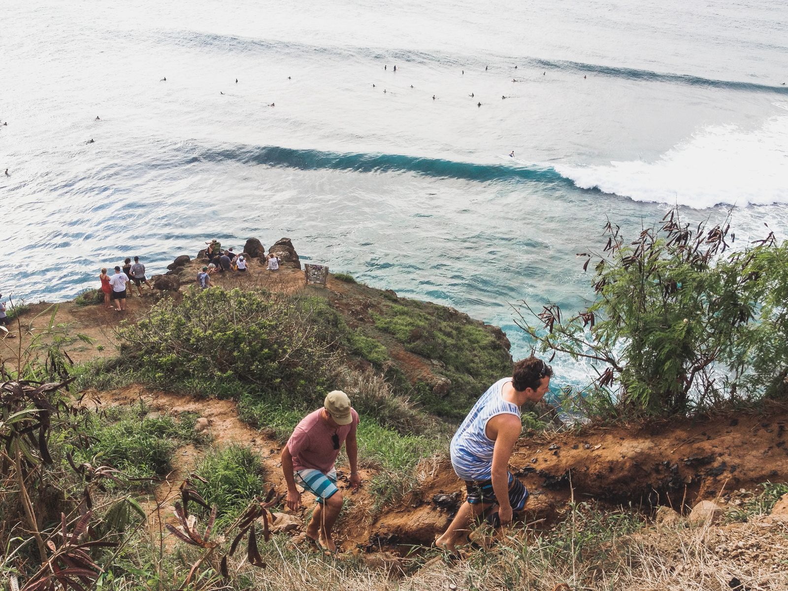 Hiking up from Honolua