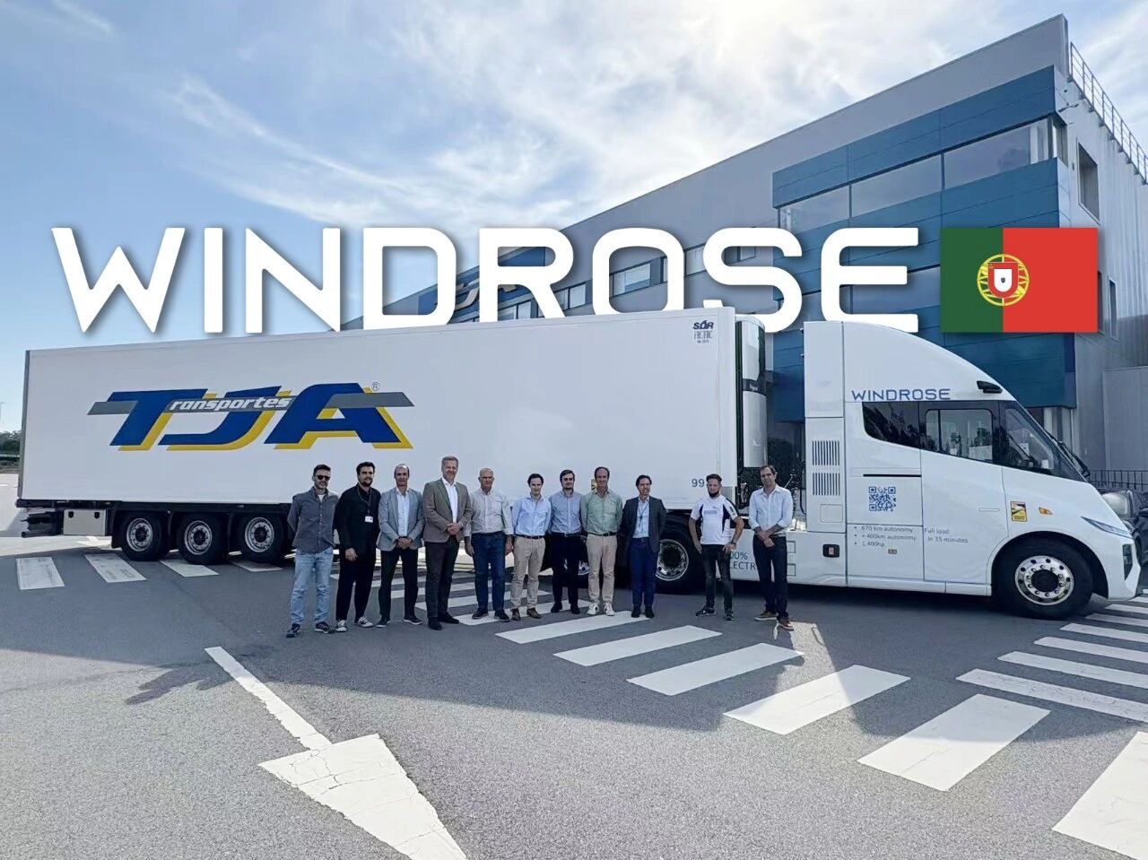 TJA Transportes J. Amaral — Windrose electric truck Portugal
