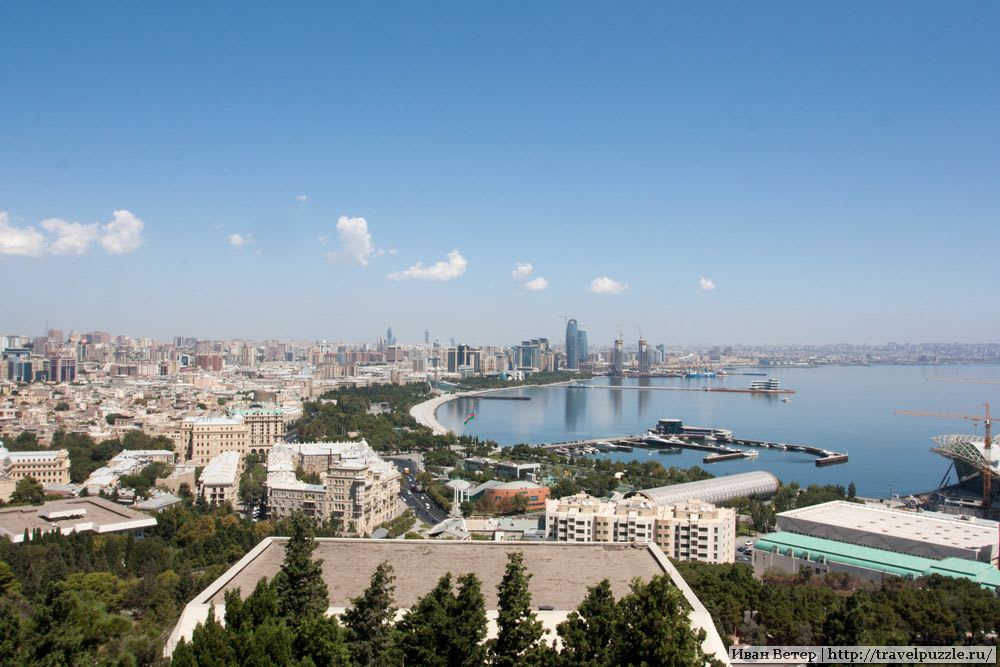 панорама центральной части баку