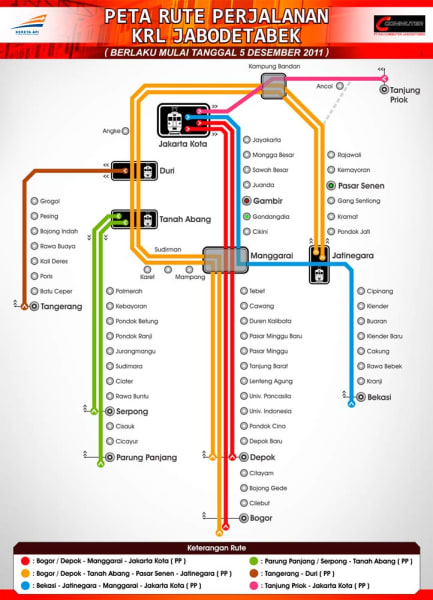 map metro train of jakarta