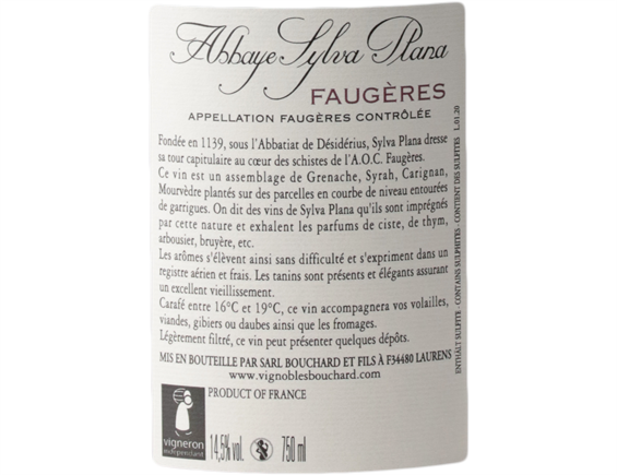 ABBAYE SYLVA PLANA LA CLOSERAIE FAUGERES ROUGE 2019