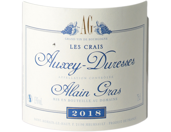 AUXEY-DURESSES LES CRAIS BLANC 2018 - DOMAINE ALAIN GRAS