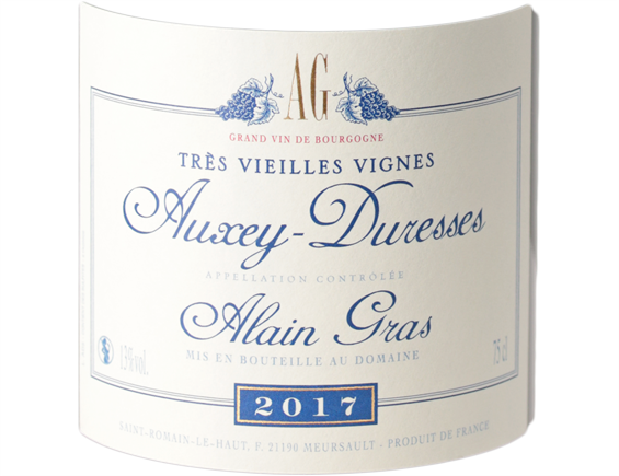 AUXEY-DURESSES TRÈS VIEILLES VIGNES ROUGE 2017 - DOMAINE ALAIN GRAS