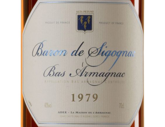 BARON DE SIGOGNAC ARMAGNAC MILLÉSIMÉ 1979 70 CL