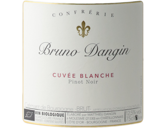 BRUNO DANGIN CUVEE BLANCHE BRUT CREMANT DE BOURGOGNE BLANC