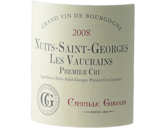 CAMILLE GIROUD NUITS-SAINT-GEORGES 1ER CRU LES VAUCRAINS ROUGE 2008