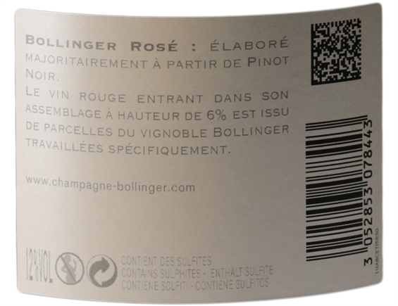 CHAMPAGNE BRUT ROSÉ - BOLLINGER