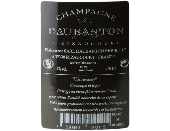 CHAMPAGNE DAUBANTON BLANC DE BLANCS