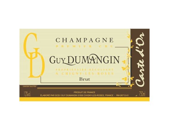 CHAMPAGNE GUY DUMANGIN CARTE D'OR PREMIER CRU