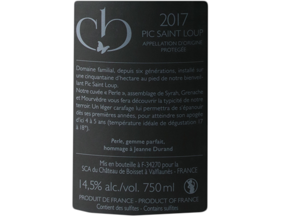 CHATEAU BOISSET - FAMILLE NADAL PERLE PIC SAINT-LOUP ROUGE 2017