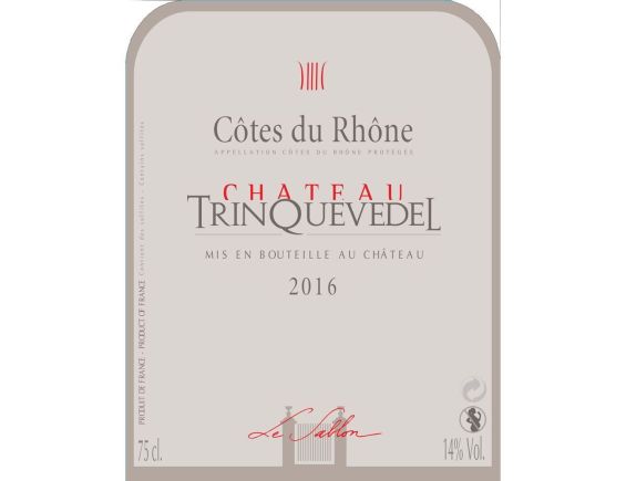 CHÂTEAU DE TRINQUEVEDEL CÔTES DU RHÔNE ROUGE 2016